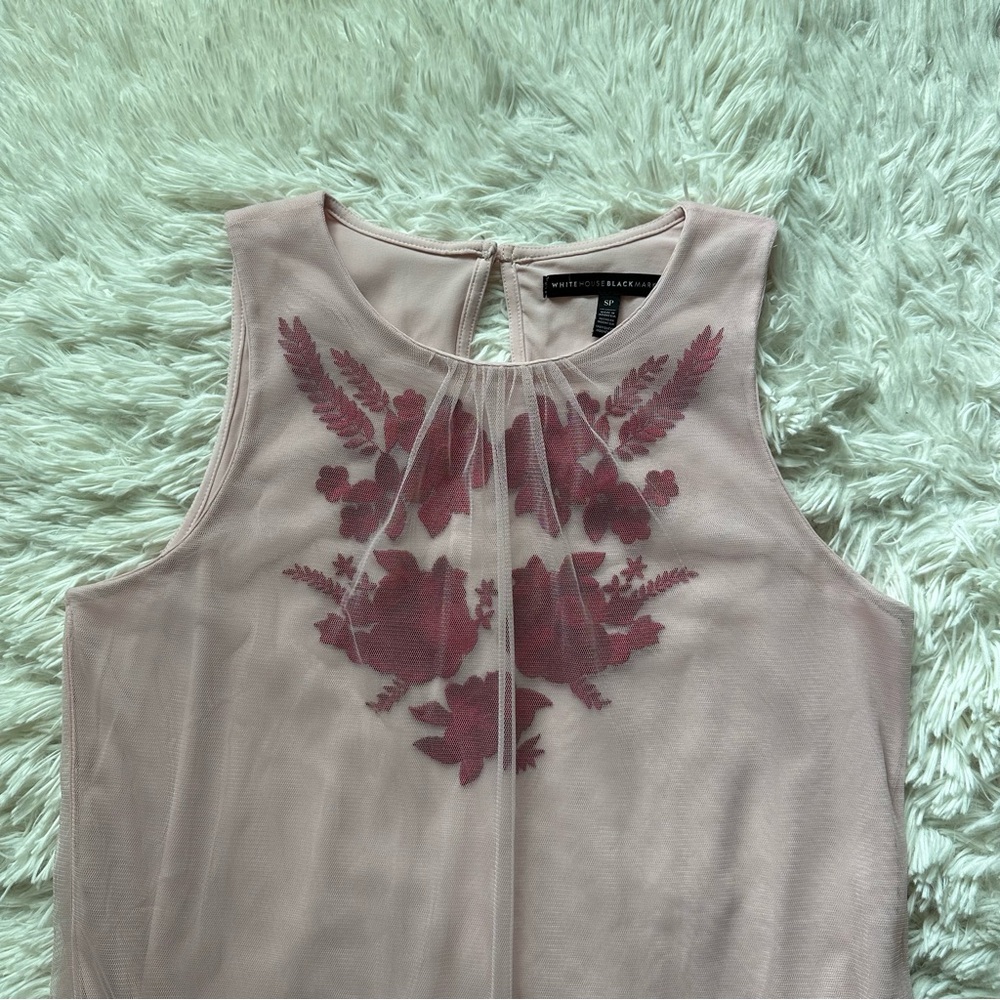 White House Black Market Tank Top Pink Size Small Petite - Picture 2 of 8